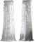 Lush Decor Riley Fenstervorhang, halbtransparent, gerüscht, strukturierte Schleife, Fensterpaneel für Wohnzimmer, Esszimmer, Schlafzimmer (Einzelbett), 137 cm B x 240 cm L, Weiß
