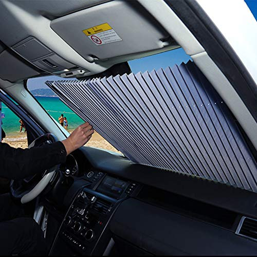 FBARTL Parasol Parabrisas Delantero del Coche, Estilo de acordeón Retractable automático, Parasol Aislante Protector Solar (80cm para CAMION)