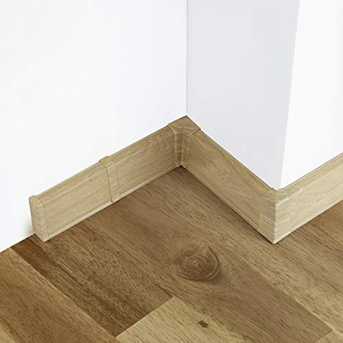 DQ-PP 1 x Verbinder 55mm PVC Lazuli Laminatleisten Fussleisten aus Kunststoff PVC Dekore Fußleisten