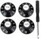 Musiclily Pro Imperial Pulgadas Tamaño Pedal Efecto de Amplificador Botón de Potenciómetro 2 Tono 2 Volumen Skirted Perillas de Guitarra,Negro