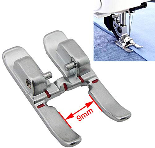 CKPSMS-Marke -1 STÜCK # 93-036933-91 9-mm-Nähfuß mit offenen Zehen und IDT-Passform für Pfaff-Nähmaschinen (9-mm-Satinstich-Metallfuß mit offenen Zehen und IDT)