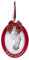 Pearhead Babyprints Double-Sided Christmas Photo Ornament with Clean Touch Ink Pad, Baby's First Christmas Holiday Keepsake Ornament, Newborn Handprint or Footprint Kit, 2 Sided, Red