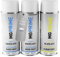 MG PRIME Autolack Sprühdosen Set für Piaggio 983/A/LD Giallo Estate/Gelb Estate Grundlack Basislack Klarlack Spraydose 400ml