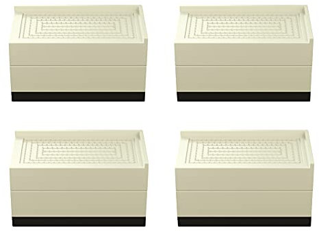 4 alzavivande per mobili, alzatoie per Letto, Ascensore Quadrato, Alzata per Piedi per Letto, Altezza di 7,5 cm o 15 cm, Alzata Regolabile per Tavolo, Sedia, Divano, dormitorio