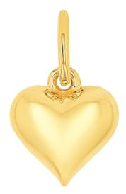 Amor Motivanhänger Unisex Damen Herren Anhänger, 1,2 cm, Gold, Herz, Kommt in Schmuck Geschenk Box, 2013525