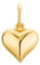 Amor Motivanhänger Unisex Damen Herren Anhänger, 1,2 cm, Gold, Herz, Kommt in Schmuck Geschenk Box, 2013525