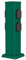 ledscom.de Garten Steckdosensäule Polly für außen, IP44, 4-Fach, Edelstahl, grün, eckig, 40 cm
