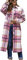 EFOFEI Damen Mode Boyfriend Jacken Lang Knöpfen Holzfällerhemd Oversized Karo Hemdbluse Herbst Winter Freizeit Karobluse Rosa S