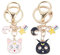 Banzimiao süße Katze Schlüsselanhänger, 4 Stück Schlüsselanhänger Keyring Schlüsselanhänger Cartoon Katze Schlüsselanhänger Dekoration Tasche Stuffer Charms Metall Schlüsselbund