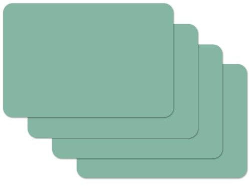 Vénilia Tischset Mint, Platzset für Esszimmer, Esstischmatten, Telleruntersetzer, Platzdeckchen, abwischbar, lebensmittelecht, 45 x 30 cm, 4 Stück