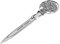 Brieföffner Zinklegierung Zuverlässig Langlebig Bequem Briefumschlagschneider Postmesser für Office Home Supplies Briefhelfer 5in(Silber)