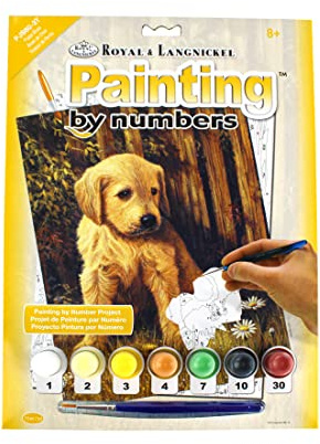 Pracht Creatives Hobby Royal & Langnickel - Malen nach Zahlen Welpe, enthält Farben und Pinsel, für Erwachsene und Kinder ab 8 Jahren