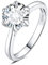 JewelryPalace Klassisch 9mm 3ct Rundschliff Zirkonia Solitär Promise Ring Damen, Verlobungsring Damenring Ringe Silber 925 mit Stein für Frauen, Simulierte Diamant Jubiläum Eheringe Silberringe 57