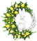 Ostern Blumenkranz Deko,Acryl Ostern Deko Hase Türkranz Deko,Haustür Willkommens Kranz Deko zum Aufhängen,Simulationsgirlande Türkranz Ganzjährig Türdekoration,Frühlingsdekoration (Yellow, One Size)