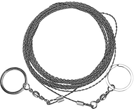 Povhhee Hand Drawn Outdoor Rope Saw 304 Stainless Steel Wire Saw Camping Life Saving Machining Super Hand Saw Wire 5 m