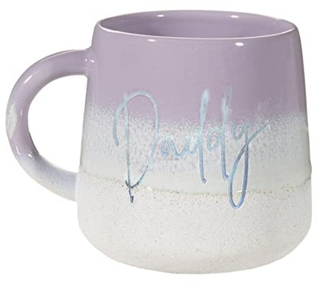 Stoneware Personalised Mug Mint | Ombre Glazed Mug | Fathers Day Mug | Father's Day Gift | Personalised Engraved Stone Mug | Coffee Mug (Lilac)