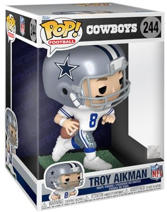 Funko POP! NFL Legends: Cowboys - Troy Aikman 10-Inch | Offizieller Fanartikel und Merch - Vinyl Sammelfigur als Regal Deko - Geschenkidee zum Geburtstag für Fans und Sammler