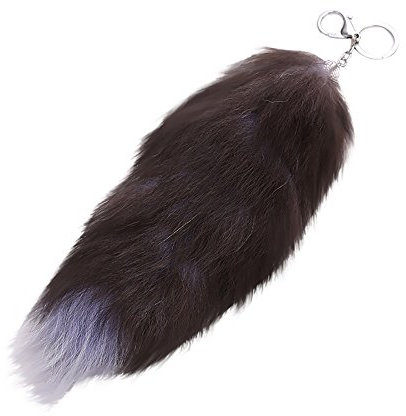Tonsee Accessoire Schlüsselanhänger Auto Niedlicher Fuchsschwanz-Schlüsselanhänger, Anhänger, Frauen, Schlüsselanhänger, Pompoms, Schlüsselanhänger Schlüsselanhänger Aus Holz (Brown, One Size)