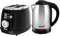 Geepas Electric Kettle & 2 Slice Bread Toaster Kitchen Set | 1500W 1.8L Cordless Jug Kettle | Boil Dry Protection & Auto Shut Off | 850W Toaster with 6 Level Browning Control | Stainless Steel