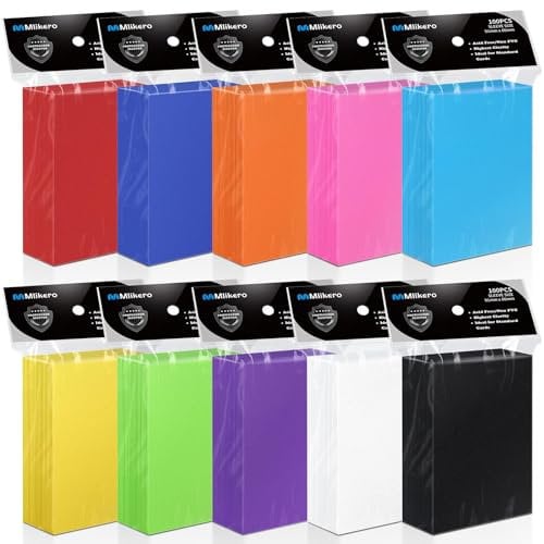 Mlikero 1000 Stück Weiche Sammelkartenhüllen, 66 x 91 mm Standardgröße Sammelkarten Einsteckhüllen, Perfekte passend für MTG, Sammelkarten,Sportkarten
