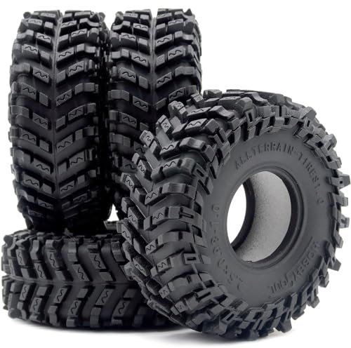 hobbysoul 1.0 Reifen 64mm hoch Super Soft Sticky 1.0 Crawler Reifen für RC 1/18 TRX4M 1/24 AX24 SCX24 FCX24 Upgrade
