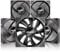 Okinos, 5 Pack, 120mm PWM Case Fans – 4-Pin Silent PC Fans, 1500 RPM High Airflow 67CFM, Low-Noise 28 dBA, Quiet Stealth Mode, Anti-Shock Pads, PWM Sharing w/ 1-to-3 Splitter Cable, Hurricane Series