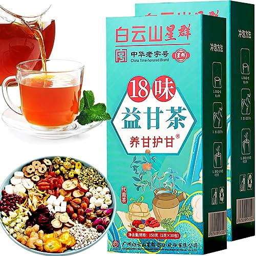 Juztec Tisane de soin du foie 18 saveurs, tisane pour le foie - Nourrit et soutient votre santé hépatique (60 pièces)