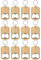 Osmond Lot de 12 décapsuleurs en bois avec décapsuleurs en bois, porte-clés vierges gravés pour , la cuisine, les fêtes, faciles à utiliser