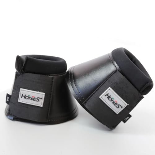 Horses Hufglocken aus Neopren Cody, sicher und langlebig, bequem und praktisch, Made in Italy (Braun, L)