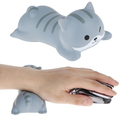 Cute Wrist Rest Mouse Pad Small Cat Wrist Rest Ergonomic Mousepad Soft Memory Foam Wrist Support Desk Mat for Computer Laptop Keyboard