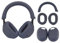 umvowuxa 3 Set Case Cover Compatible with Sony WH-1000XM5 Headphones,Embody Ear Pad Cover/Headband Cover/Ear Cover Soft Silicone Headphones Accessories（Blue）