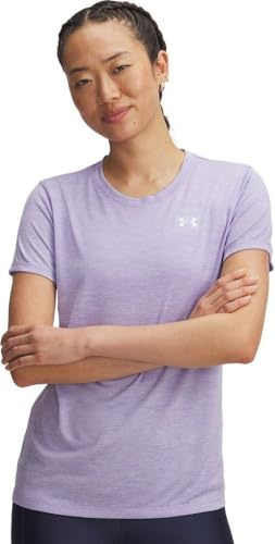 Under Armour Damen Tech Twist Short Sleeve Crew, (538) transparent/weiß, Mittel