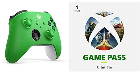 Xbox Wireless Controller - Standard - Velocity Green + Game Pass Ultimate 1M