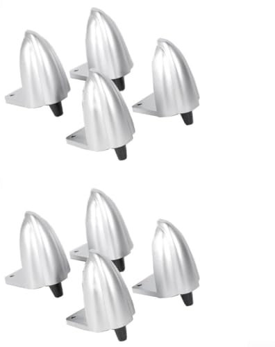 8 Stück Lautsprecher-Ständer, Spike, Lautsprecherständer, CD-Audio-Subwoofer, Plattenspieler-Isolationsfüße, solide, konische Isolator-Basispolster, Anti-Vibrationspads (Silber)