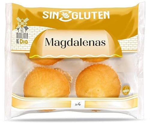 Magdalenas sin gluten El molino de Dia bolsa 160 g