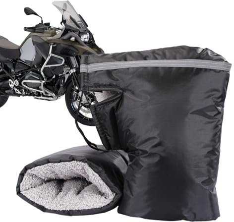lisutupode Manchons De Guidon De Moto, Hiver Gants De Moto Imperméables, Manchons Scooter, Gants De Cavalier À Couverture Thermique, Anti Vent Neige De Protection Froid, 31x22x16cm