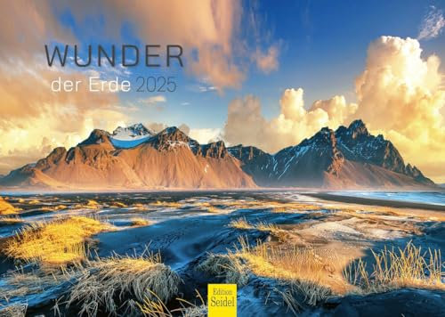 Edition Seidel Premium Kalender Wunder der Erde 2025 Format DIN A4 Wandkalender Naturkalender Nordlichter Wasserfälle Buchten Strände Klippen Dünen Eisberge