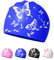 Cuffia Piscina Donna in Silicone Antiscivolo, Resistente all'Acqua – Design Elegante per Nuoto (Farfalla blu)