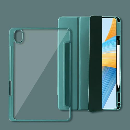 Viajes con tableta Funda Compatible with tableta inteligente de tres pliegues compatible con Huawei MatePad de 11,5 pulgadas 2023, con portalápices, carcasa trasera transparente, soporte delgado, cubi