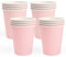 PARTY GO 16 Pcs Paper Cups for Dinner and Dessert, Disposable Cups Party Supplies Pack for Graduation Holiday Wedding Birthday Party Baby Shower Decorations Pink
