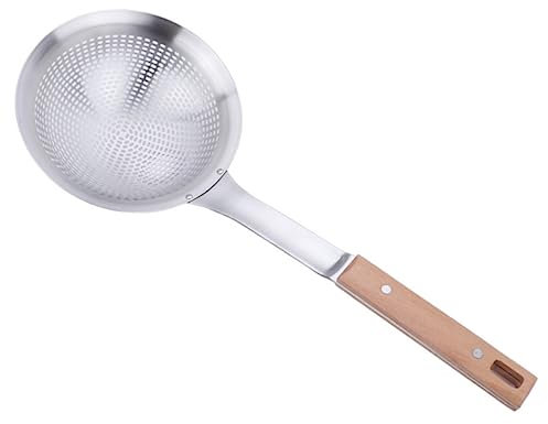 EQEQE Cucharas de Madera for cocinar, Utensilios de Cocina Colador de Cocina Colador Grande Colador de Pasta for freír Espumadera Cuchara for cocinar Cuchara Espumadera for Alimentos(46X18cm)