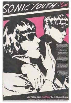 YAWRGJWRG Sonic Youth Goo Kunstdruck auf Leinwand, ästhetische Wanddekoration, moderne Dekoration für Familienzimmer, Musikfilmposter, 30 x 45 cm, rahmenloser Stil