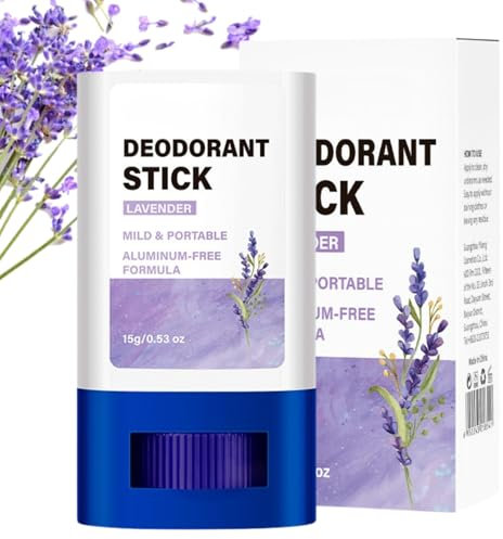 Lavender Deodorant Stick, Whole Body Deodorant Stick, Travel Size Deodorant Woman, Antiperspirant Aluminium Free deodorant for Women & Men, 72 Hour Solid Perfume Antiperspirant Odour Control