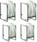 QUMENEY Lot de 4 supports d'assiettes, organiseurs d'égouttement droits, pour armoire de cuisine, plan de travail, armoire (noir)