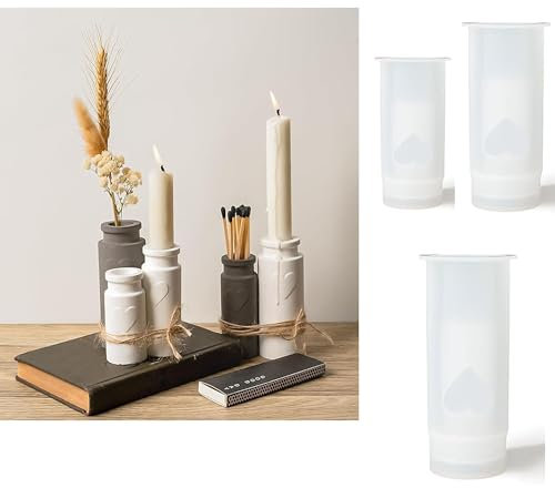 Vase Silikonform,Blumenvase Silikonformen,3 Stück Silikonformen gießformen vase,Vase Gießformen,Silikonform Kerzenhalter,Gießform Kerzenhalter,DIY Vases Resin Formen