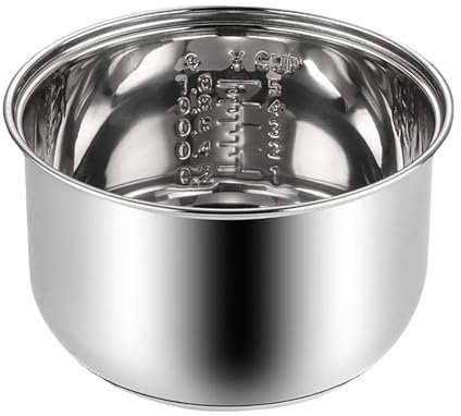 Stainless Steel Rice Cooker Inner Pot Replacement 2-5l Functional Inner Tank Bowl for Rice Cookers Kitchen Accessory (3L)