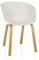 hjh LIVING Schalenstuhl Oslo W skandinavisches Design ergonomische Kunststoff Sitzschale, Stahlbeine in Holzoptik, Stuhl für Wohnzimmer, Esszimmer und Büro