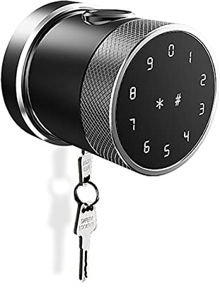 Smart Lock Fingerprint Door Lock Digital Keyboard Smart Card Combination Knob Lock For Home/Office/Hotel DIY Door Lock(B)