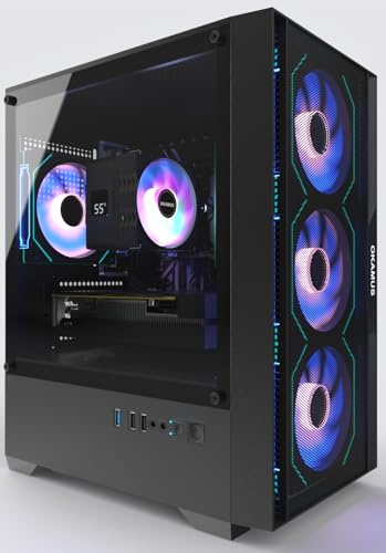 Gaming PC Desktop Computer, i7-6700 Up to 4.0GHz, GTX 1660 Super 6GB GDDR6, 16GB RAM, 512GB M.2 SSD, WiFi 6, BT 5.3, 4 ARGB Fans, Win 11 Home, 400W PSU, Prebuilt Gaming Tower (i7+GTX 1660S+16GB+512GB