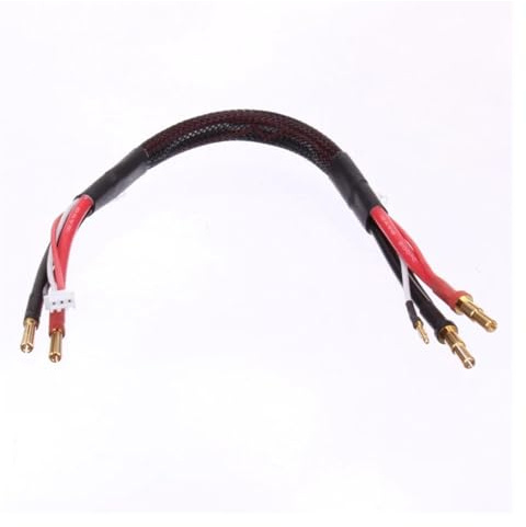 1 Stück 2S 3-Pin Lipo-Balancer-Ladekabelbaum mit 4,0-mm-Stecker, 4–5 mm gestuften XT60-Buchsenstecker, 12 AWG, 610 mm(4.0mm to 5.0mm)